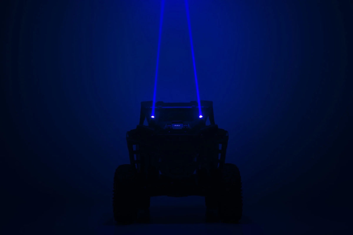 Rough Country Laser Whip Kit - 1200 Lumens | Pair Blue