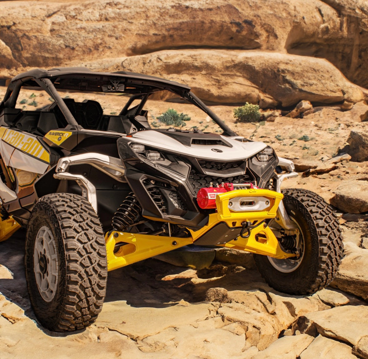S3 Power Sports Can-Am Maverick R Front Winch Bumper with WARN Winch