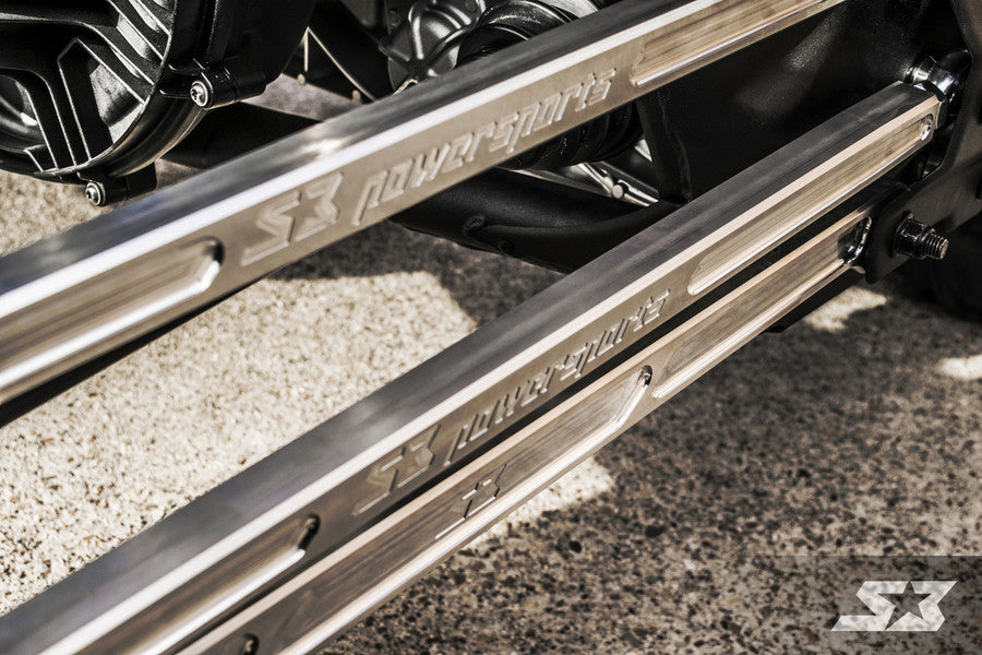 S3 Power Sports Can-Am Maverick X3 72" High Clearance Billet Radius Rods Bushings BILLET