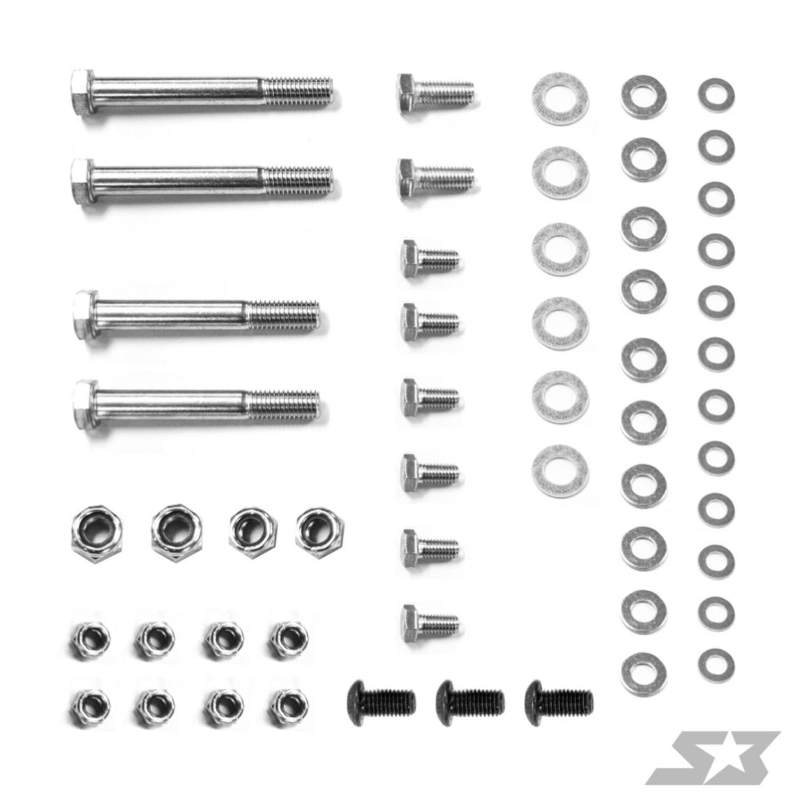 S3 Power Sports Can-Am Maverick X3 Front Gusset Kit Hardware 2