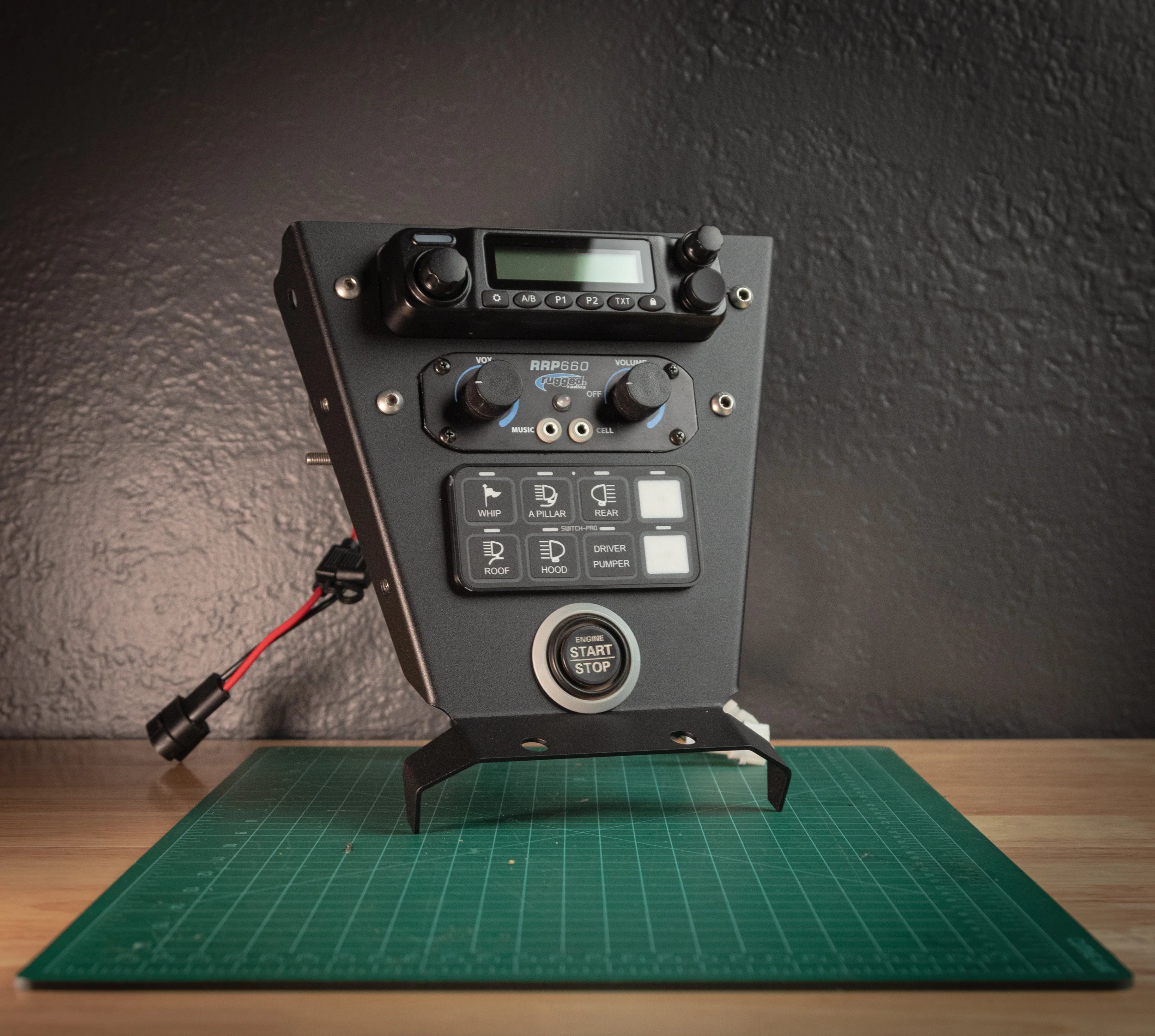 StayFlush M1 / G1 Radio Mount - SwitchPro 9100 - Start Button Visual