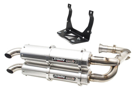 Trinity Racing Full Exhaust - Can-Am Maverick X3 Brushed