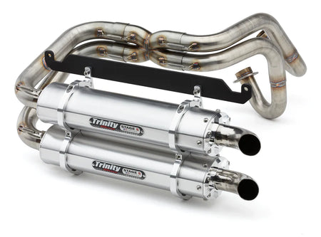 Trinity Racing Full Exhaust - Honda Talon Brushed