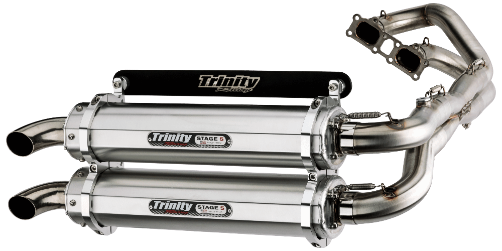 Trinity Racing Full Exhaust - Polaris RZR XP 1000 (2014-2023) Brushed