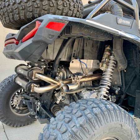 Trinity Racing Header Pipe w/ Cutout - Polaris RZR XP Turbo / S Installed