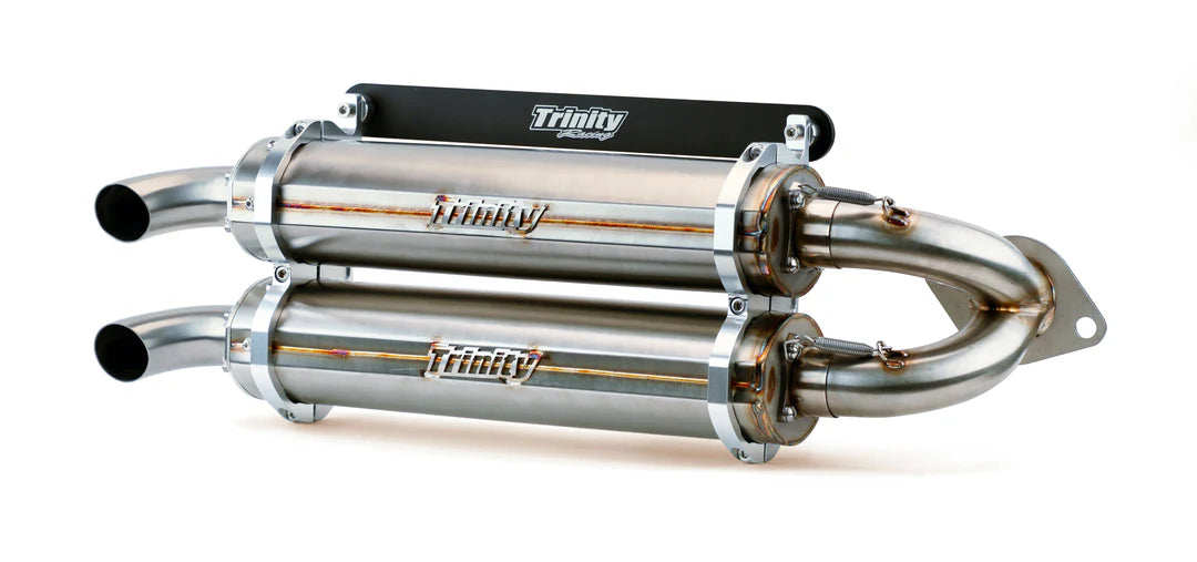 Trinity Racing Slip-On Exhaust - Polairs RZR XP 1000 Stainless Steel