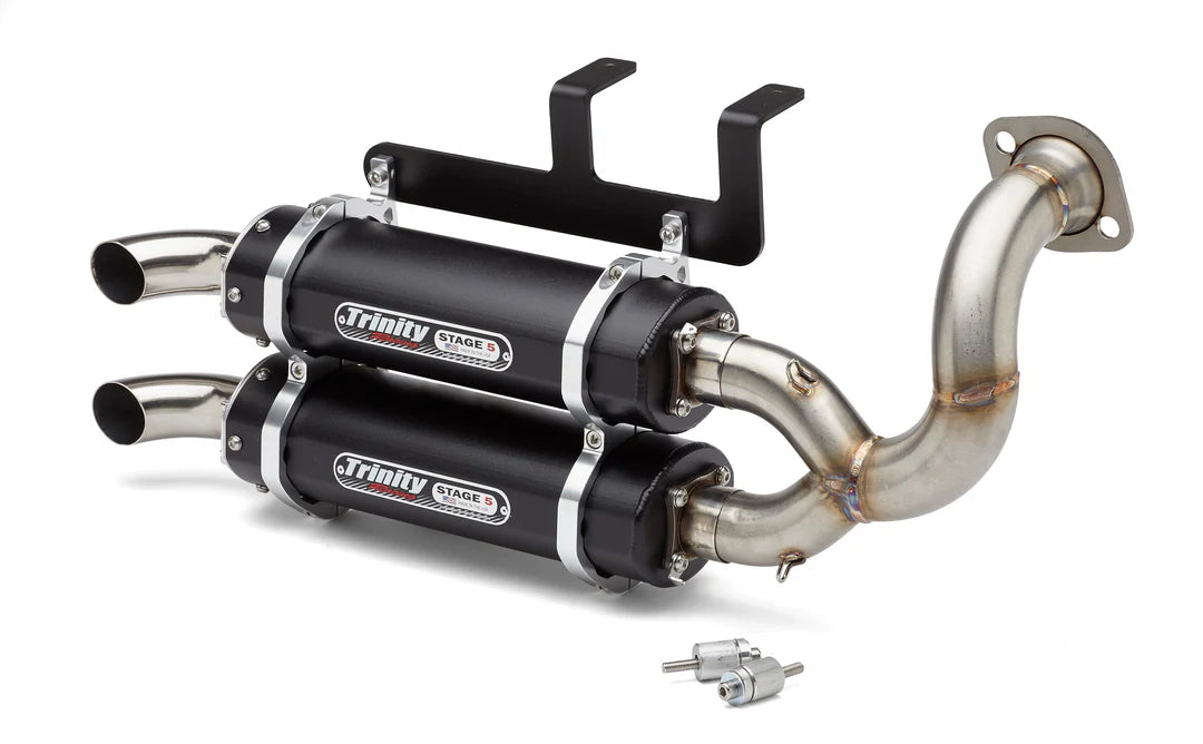 Trinity Racing Slip-On Exhaust - Polaris General XP 1000 Black