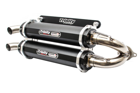 Trinity Racing Slip-On Exhaust - Polaris PRO S / PRO XP / Turbo R Black