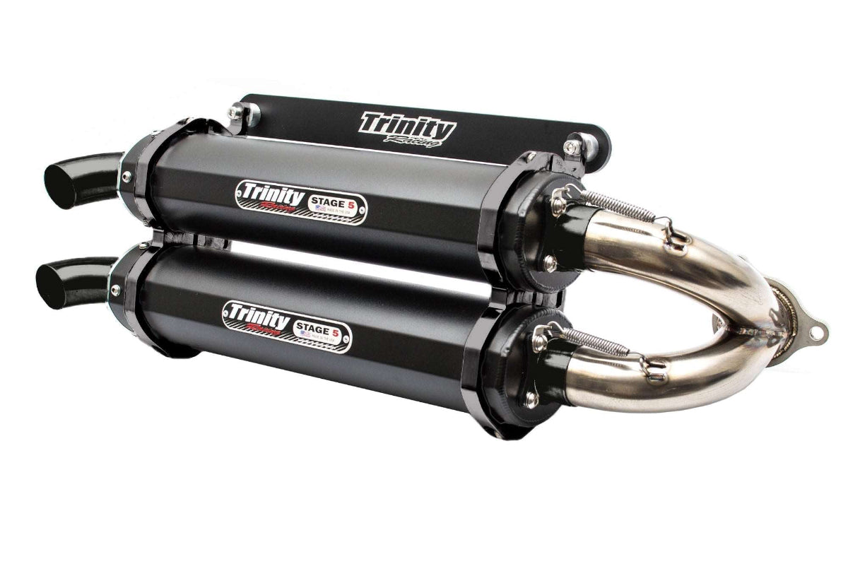 Trinity Racing Slip-On Exhaust - Polaris RZR XP Turbo Cerakote