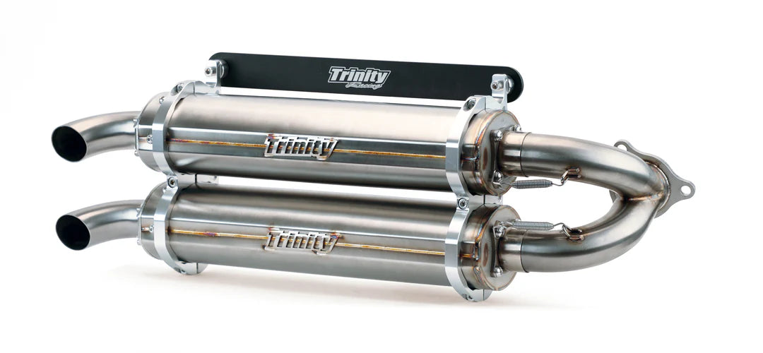 Trinity Racing Slip-On Exhaust - Polaris RZR XP Turbo Stainless Steel