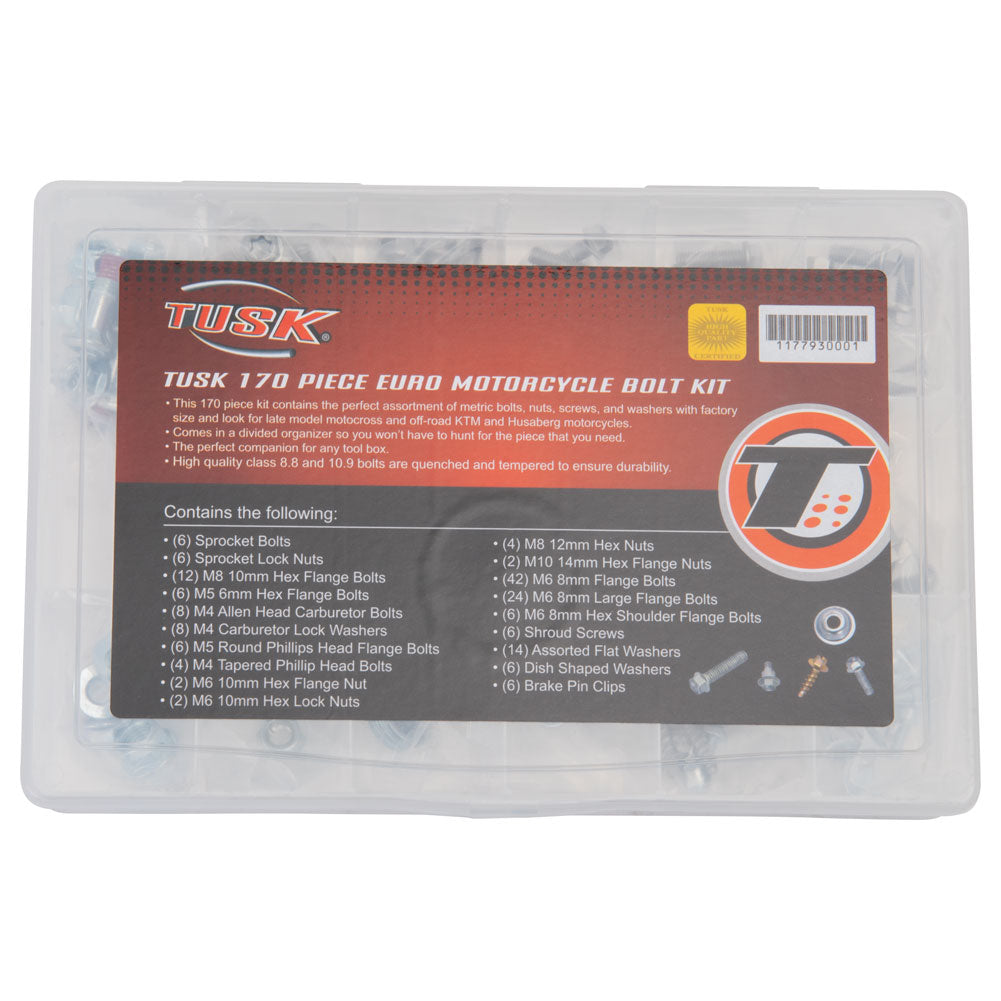 Tusk - European Motorcycle 170 Piece Bolt Kit Top View