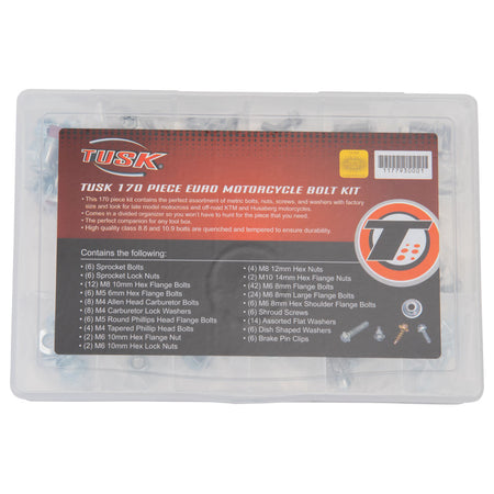Tusk - European Motorcycle 170 Piece Bolt Kit Top View