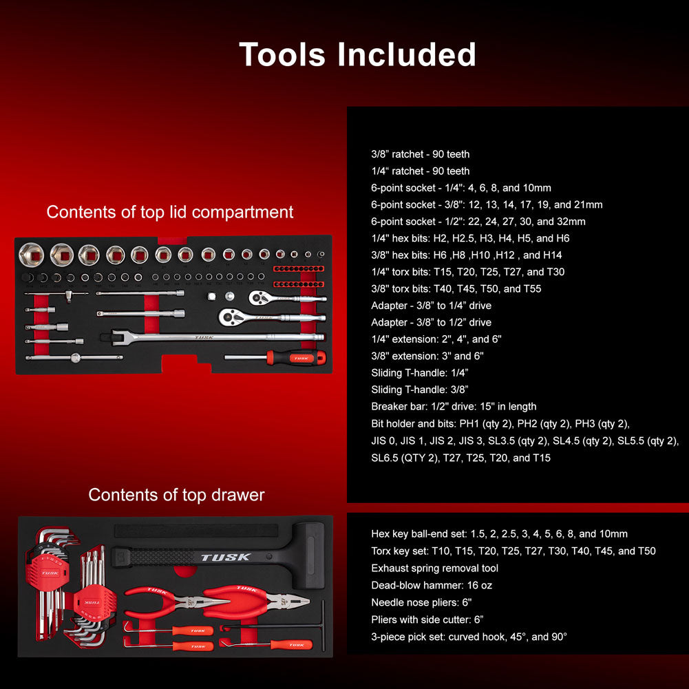 Tusk Moto Toolbox w/ Tools - Tools Included
