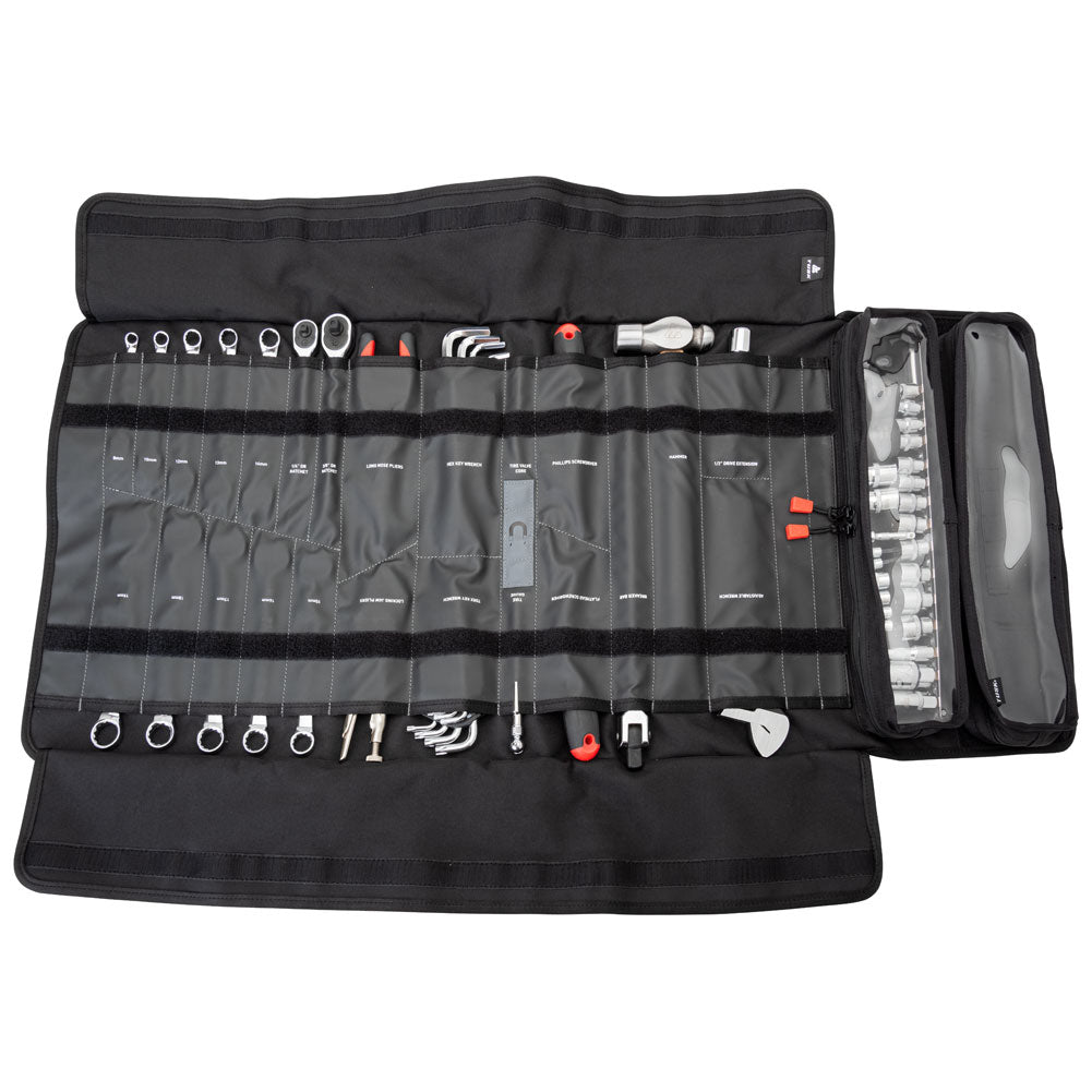 Tusk UTV Tool Roll Kit - 66pc High-Quality Tools with Heavy Duty Roll With Pockets