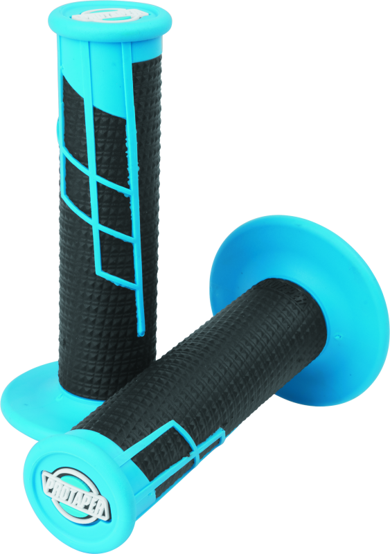 ProTaper Clamp On 1/2 Waffle Grips - Neon Blue/Black - ProTaper