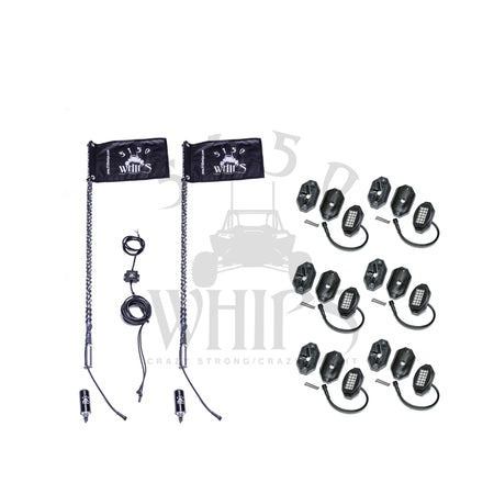 187 Whips and Rock Light Combo Kit 3ft-6Pod