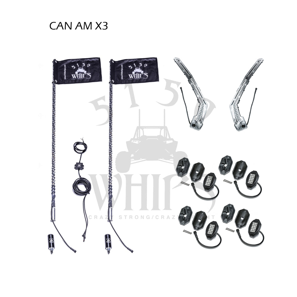 5150 Whips Can-Am Maverick X3 LED Lighting Kit