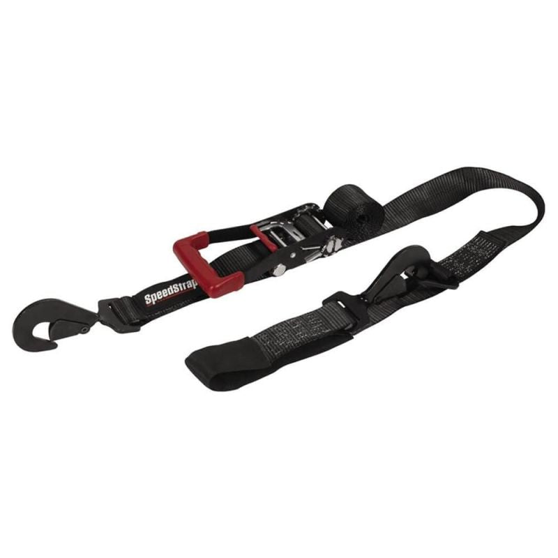 SpeedStrap 2In x 8Ft Ratchet Tie Down w/ Flat Snap Hooks