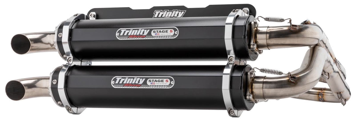 Trinity Racing Full Exhaust - Polaris RZR RS1 Black