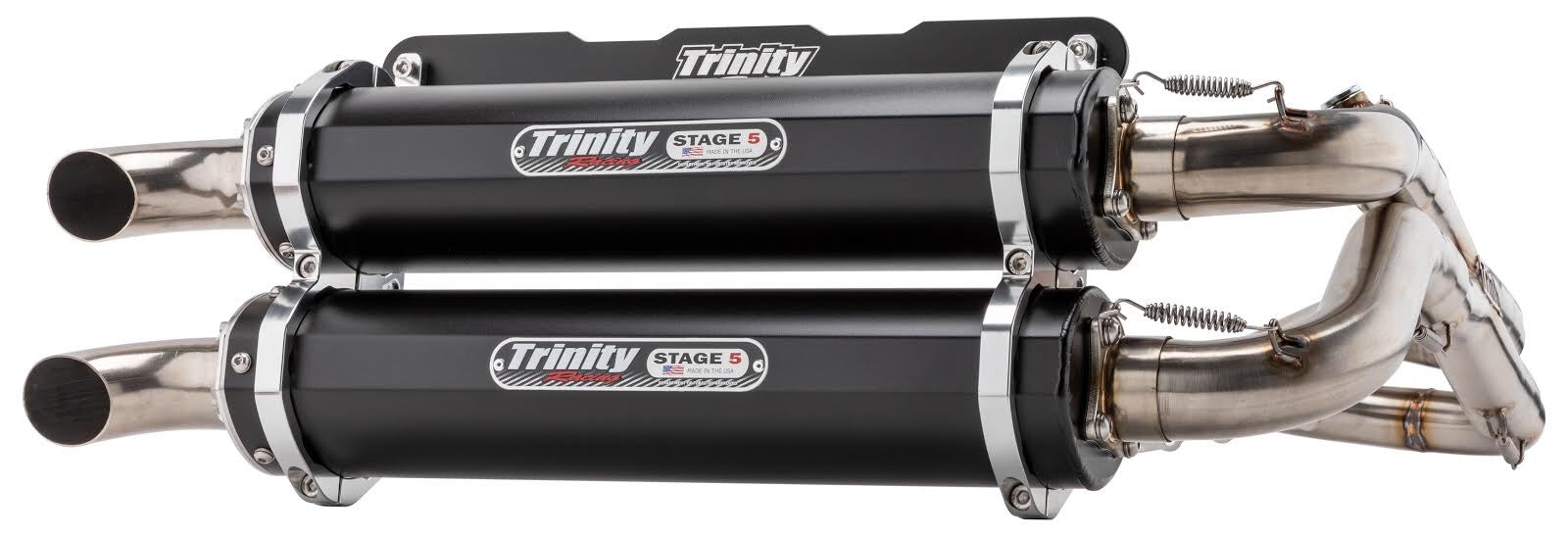 Trinity Racing Full Exhaust - Polaris RZR RS1 Black