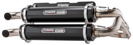 Trinity Racing Full Exhaust - Polaris RZR RS1 Black