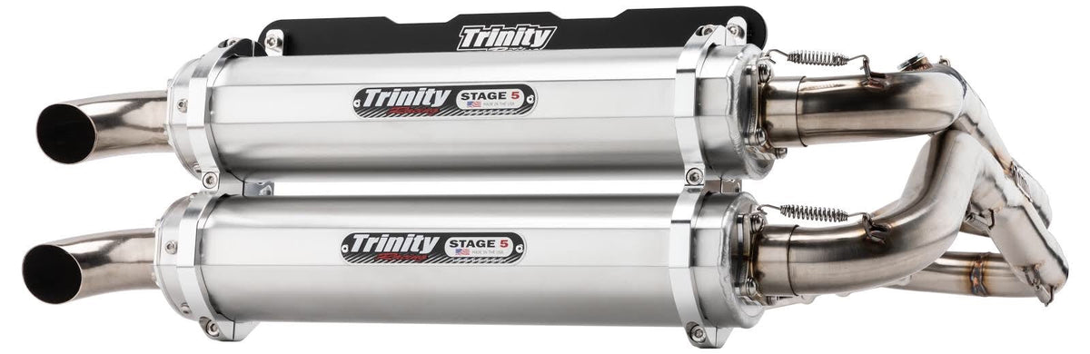 Trinity Racing Full Exhaust - Polaris RZR RS1 Brushed