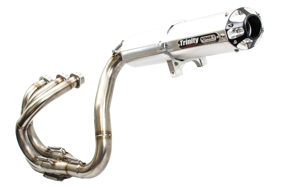 Trinity Racing Full Exhaust - Yamaha YXZ 1000R Brushed