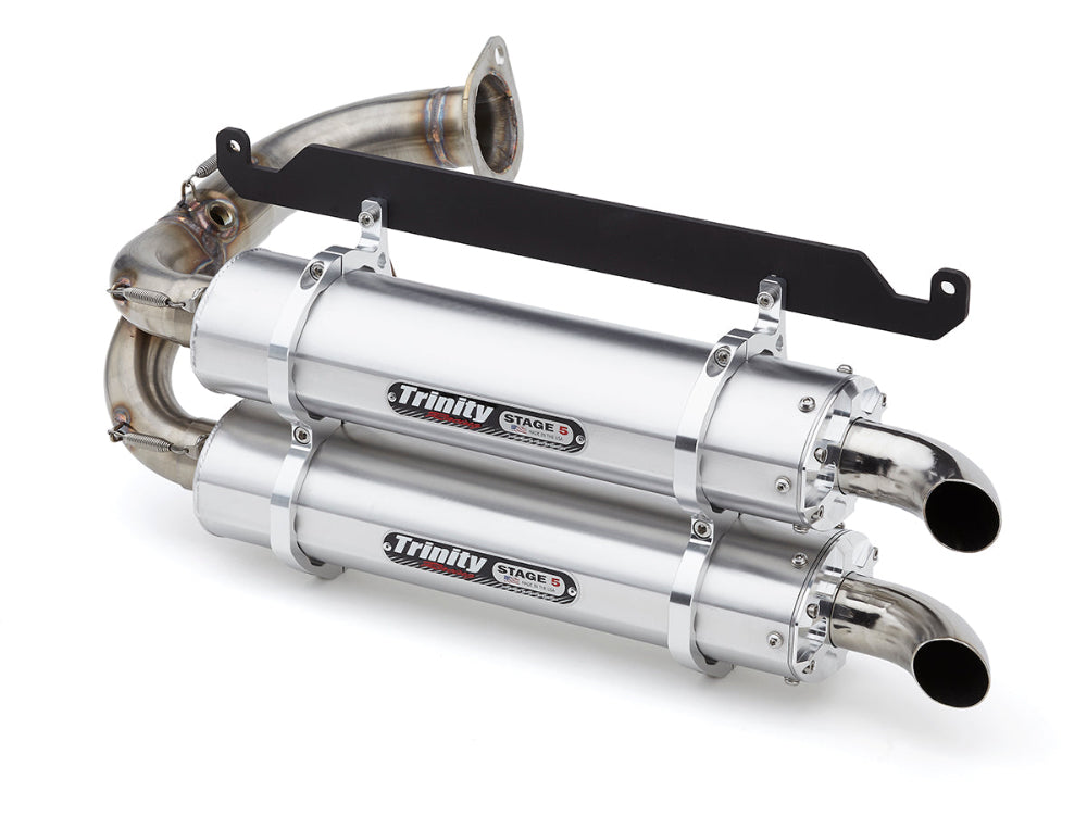 Trinity Racing Slip-On Exhaust - Honda Talon Brushed