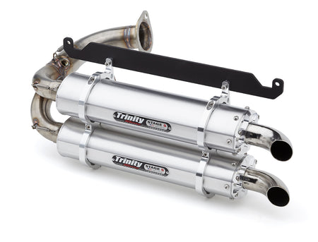 Trinity Racing Slip-On Exhaust - Honda Talon Brushed