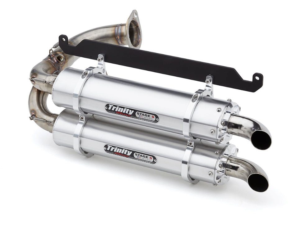 Trinity Racing Slip-On Exhaust - Honda Talon Brushed