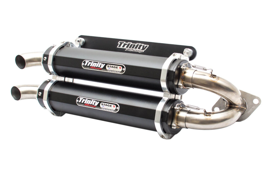 Trinity Racing Slip-On Exhaust - Polairs RZR XP 1000 Black Stage 5