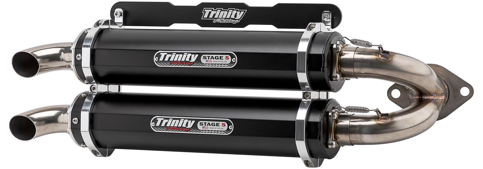 Trinity Racing Slip-On Exhaust - Polaris RZR RS1 Black