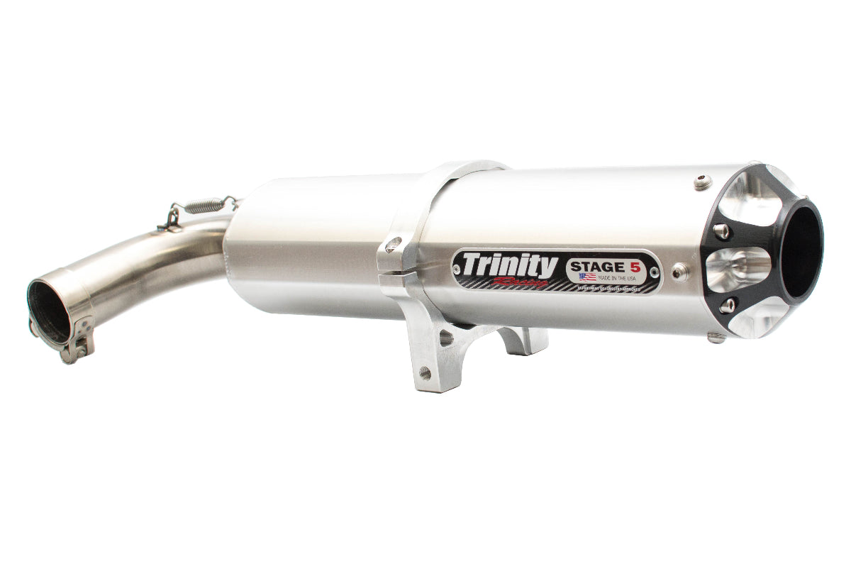 Trinity Racing Slip-On Exhaust - Yamaha YXZ 1000R Brushed